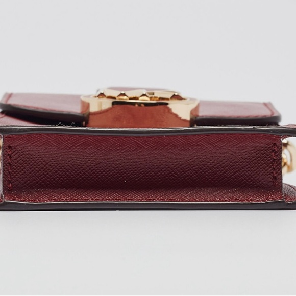 Michael Kors Carmen Burgundy and Gold Crossbody Bag - Picture 9 of 16